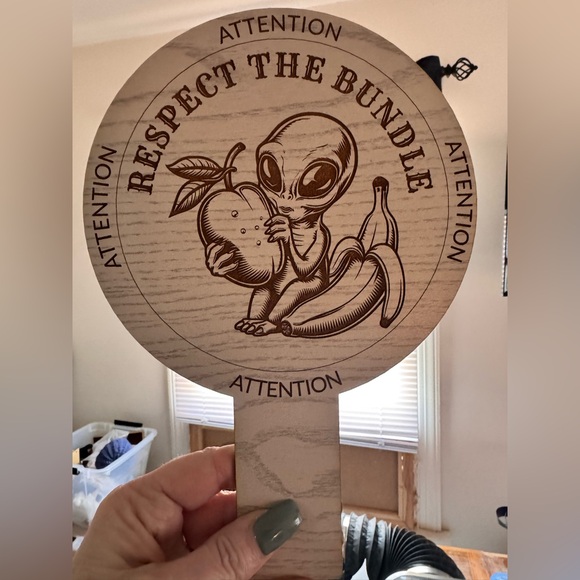 Customized Handmade Wood “Bundle No Bid” signs approx BOTH SIDES ENGRAVED - Picture 3 of 15